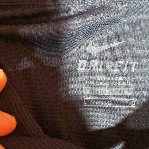 Nike men’s large dri-fit polo. Great condition.  No flaws.  Navy color - Picture 6 of 6